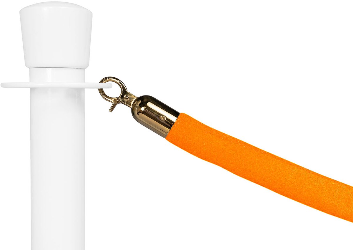   | Afzetkoord Velours | Messing - Oranje